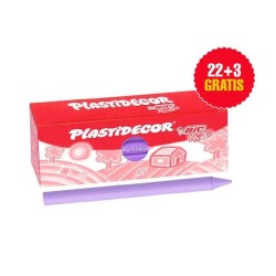 Ceras plásticas Plastidecor - Color violeta - Caja 25 ud