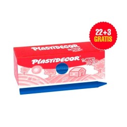 Ceras plásticas Plastidecor - Color azul oscuro - Caja 25 ud