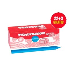 Ceras plásticas Plastidecor - Color azul claro - Caja 25 ud