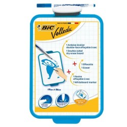 Pizarra escolar Bic Velleda - No magnética - Doble - 19 x 26 cm