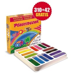 Ceras plásticas Plastidecor School pack - Colores surtidos - Caja 310 + 42 ud