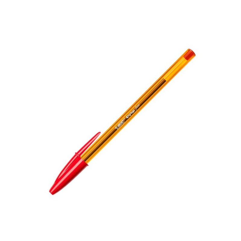 Bolígrafo Bic Cristal Fine - Punta 0,8 mm - Color rojo