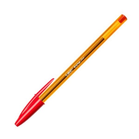 Bolígrafo Bic Cristal Fine - Punta 0,8 mm - Color rojo