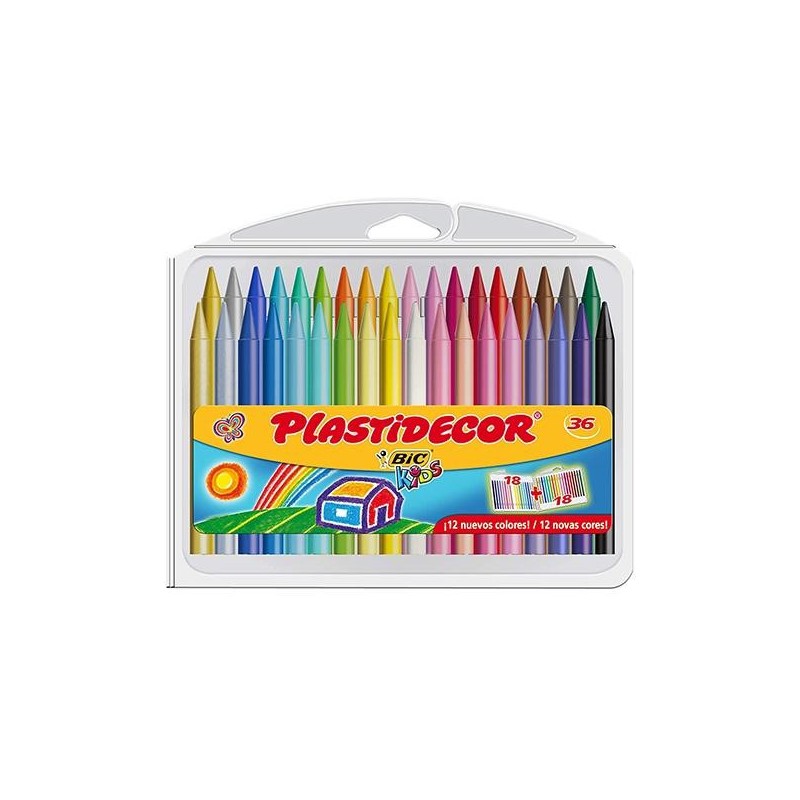 Ceras plásticas Plastidecot - Colores surtidos - Estuche 36 ud Ceras plásticas Plastidecot - Colores surtidos - Estuche 36 ud