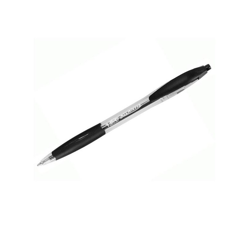 Bolígrafo retráctil Bic Atlantis Classic - Punta 1,2 mm - Color negro