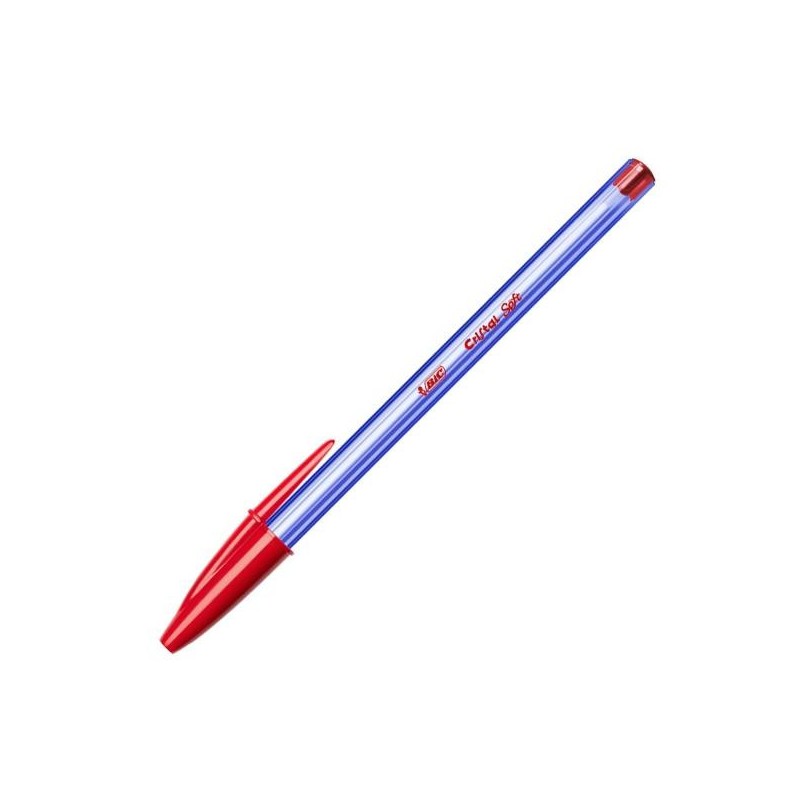 Bolígrafo Bic Cristal Soft - Punta 1,2 mm - Color rojo