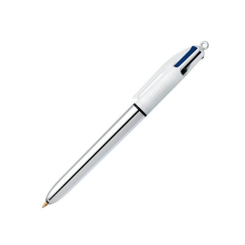 Bolígrafo retráctil Bic 4 colores Shine - Punta 1 mm - Color negro, azul, rojo y verde Bolígrafo retráctil Bic 4 colores Shine - Punta 1 mm - Color negro, azul, rojo y verde