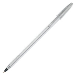Bolígrafo Bic Edición Especial - Punta 1 mm - Color negro - Cuerpo plateado