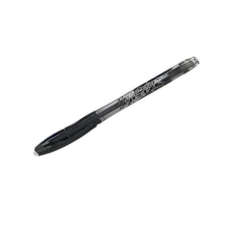 Bolígrafo borrable Bic Gelocity Illusion - Punta 0,7 mm - Color negro Bolígrafo borrable Bic Gelocity Illusion - Punta 0,7 mm - Color negro