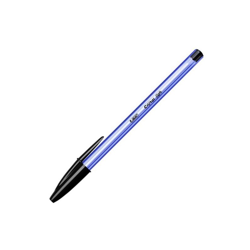 Bolígrafo Bic Cristal Soft - Punta 1,2 mm - Color negro