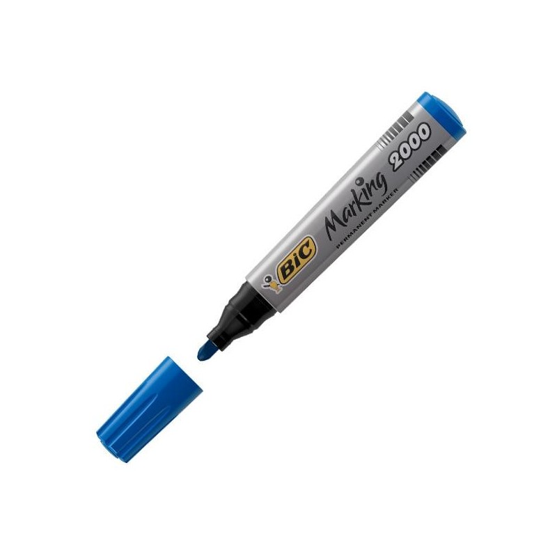 Marcador permanente Bic Marking 2000 - Punta cónica - Trazo 1,7 mm - Color azul Marcador permanente Bic Marking 2000 - Punta cónica - Trazo 1,7 mm - Color azul