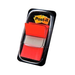 Banderitas adhesivas con dispensador Post-it - 25,4 x 43,1 mm - Color rojo - Pack 50 índices