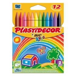 Ceras plásticas Plastidecor - Colores surtidos - Estuche 12 ud
