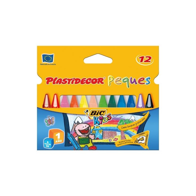 Ceras plásticas Plastidecor peques - Colores surtidos - Estuche 12 ud Ceras plásticas Plastidecor peques - Colores surtidos - Estuche 12 ud