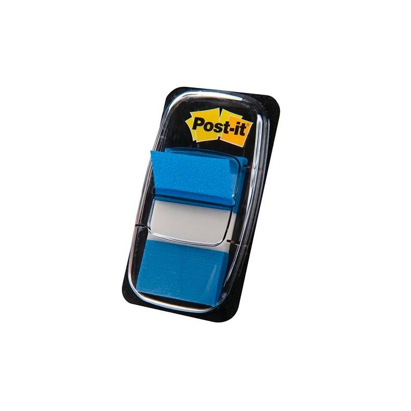Banderitas adhesivas con dispensador Post-it - 25,4 x 43,1 mm - Color azul - Pack 50 índices