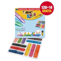 Ceras plásticas Plastidecor peques - Colores surtidos - School Pack 130 + 14 ud