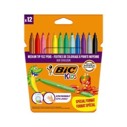 Rotulador Bic Kids Couleur - 2,8 mm - Colores surtidos - Estuche 10 + 2 ud