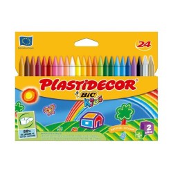 Ceras plásticas Plastidecor - Colores surtidos - Estuche 24 ud