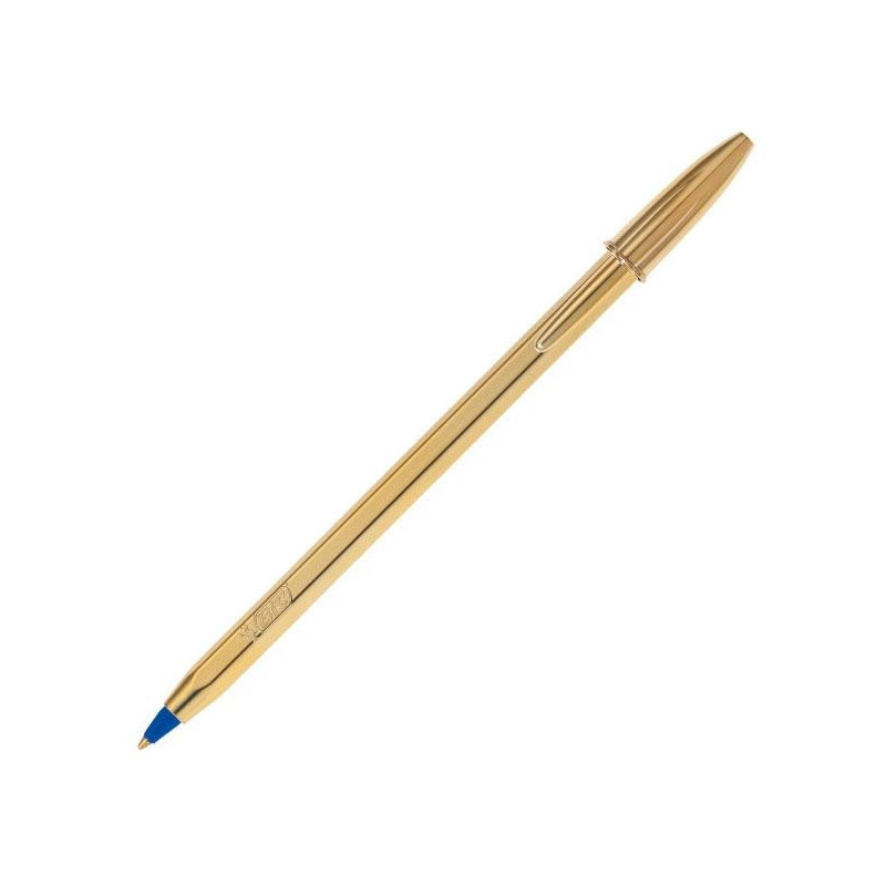 Bolígrafo Bic Edición Especial - Punta 1 mm - Color azul - Cuerpo dorado