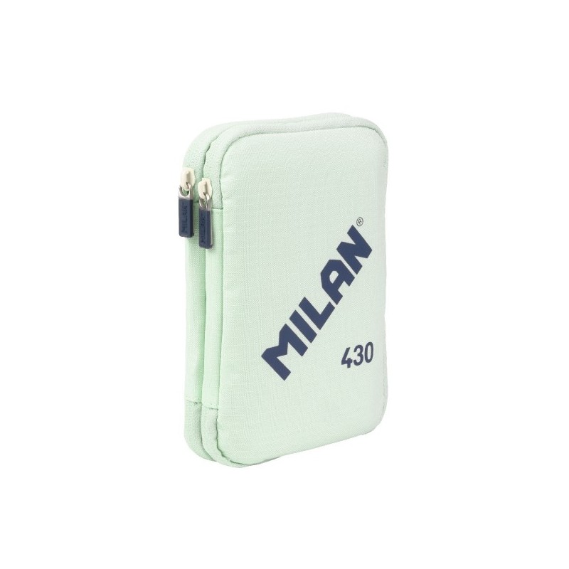 MILAN COLECCION 430 PLUMIER CON 2 GOMAS, SACAPUNTAS, LAPIZ, BOLIGRAFO P1 AZUL, REGLA, 12 LAPICES COLORES Y 18ROTULADORES - VERDE