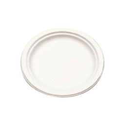 Platos compostables Bunzl - Bagazo - 17 cm - Pack 50 ud