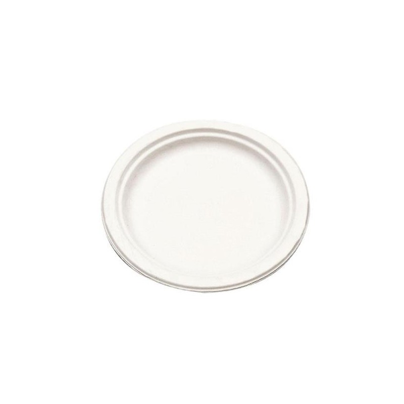 Platos compostables Bunzl - Bagazo - 17 cm - Pack 50 ud Platos compostables Bunzl - Bagazo - 17 cm - Pack 50 ud