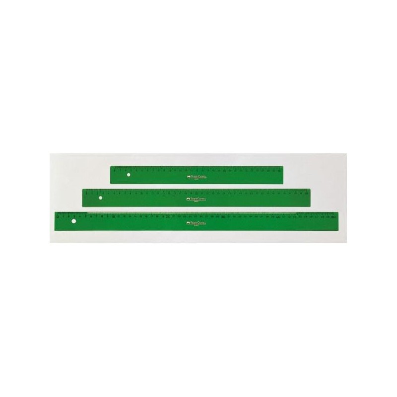 Regla técnica graduada Faber Castell - 40 cm - Color verde