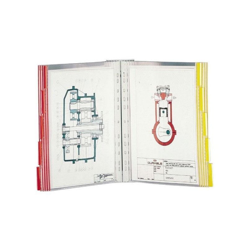 Clasificador de pared Durable Function - A4 - 10 fundas