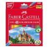 Lápiz de color Faber Castell - 3,5 mm - Colores surtidos - Estuche 48 ud - Incluye sacapuntas