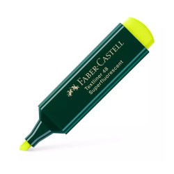 Marcador fluorescente Faber Castell Texliner 48 - Punta biselada - Trazo 1 mm a 5 mm - Color amarillo