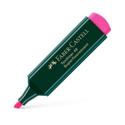 Marcador fluorescente Faber Castell Texliner 48 - Punta biselada - Trazo 1 mm a 5 mm - Color rosa