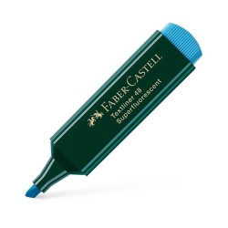 Marcador fluorescente Faber Castell Texliner 48 - Punta biselada - Trazo 1 mm a 5 mm - Color azul