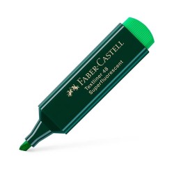 Marcador fluorescente Faber Castell Texliner 48 - Punta biselada - Trazo 1 mm a 5 mm - Color verde