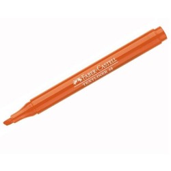 Marcador fluorescente Faber-Castell Textliner 38 - Punta biselada - Trazo 2 mm y 5 mm - Color naranja