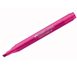 Marcador fluorescente Faber-Castell Textliner 38 - Punta biselada - Trazo 2 mm y 5 mm - Color rosa