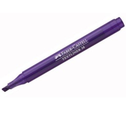Marcador fluorescente Faber-Castell Textliner 38 - Punta biselada - Trazo 2 mm y 5 mm - Color violeta