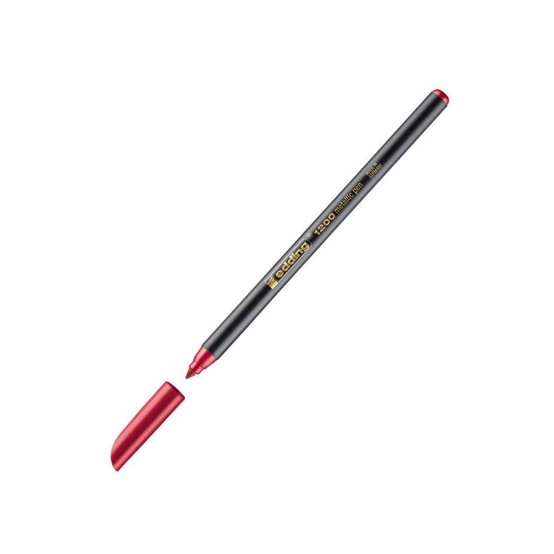 Rotulador edding 1200 Metallic - Trazo 1 - 3 mm - Color rojo Rotulador edding 1200 Metallic - Trazo 1 - 3 mm - Color rojo