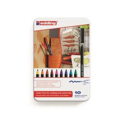 Rotulador edding 1300 - Trazo 2 mm - Colores surtidos - Estuche 10 ud