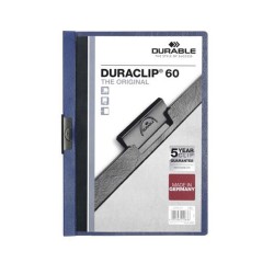 Dosier con clip Durable Duraclip - PVC - A4 - 60 hojas - Color azul