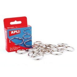 Anillas metálicas articuladas Apli - 51 mm - Caja 10 ud