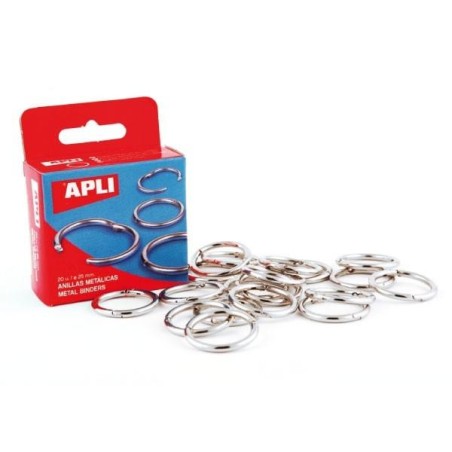 Anillas metálicas articuladas Apli - 51 mm - Caja 10 ud
