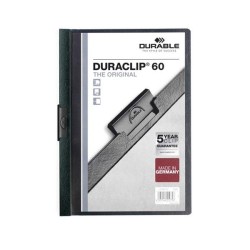 Dosier con clip Durable Duraclip - PVC - A4 - 60 hojas - Color verde