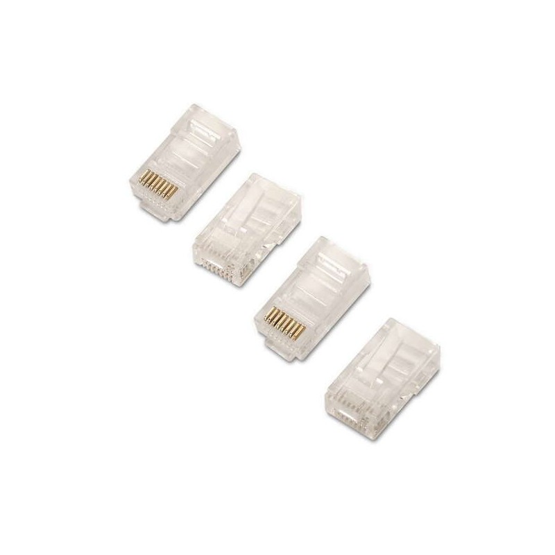 Aisens Pack de 10 Conectores RJ45 8 Hilos Cat.5e AWG24 - Color Transparente