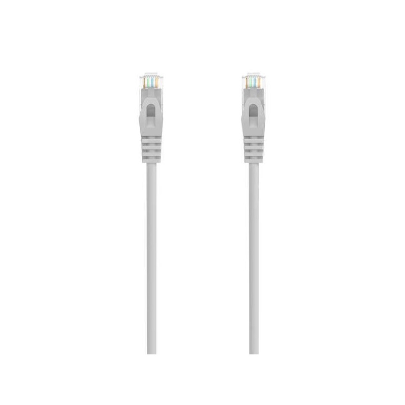 Aisens Cable de Red Latiguillo RJ45 LSZH Cat.6A 500 MHZ UTP AWG24 - 0.3m - Libre de Halogenos - 10 Gigabit/s - Color Gris