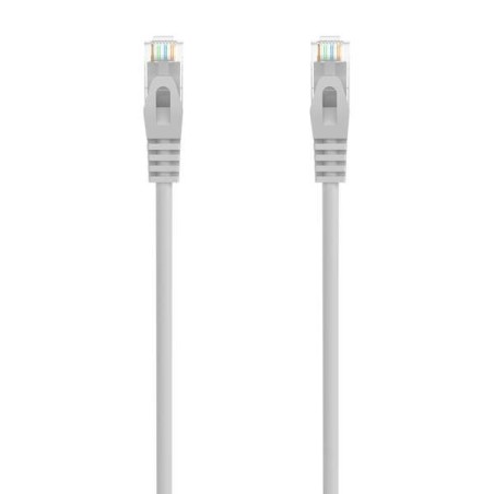 Aisens Cable de Red Latiguillo RJ45 LSZH Cat.6A 500 MHZ UTP AWG24 - 0.3m - Libre de Halogenos - 10 Gigabit/s - Color Gris