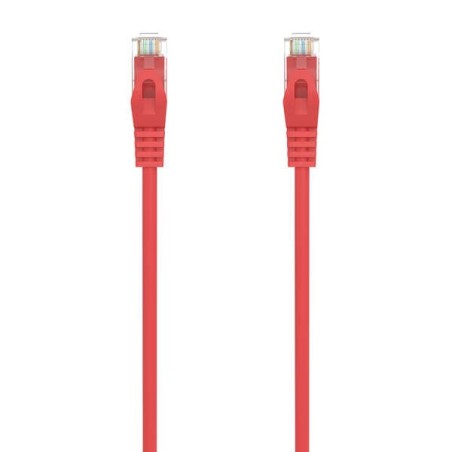Aisens Cable de Red Latiguillo RJ45 LSZH Cat.6A 500 MHZ UTP AWG24 - 0.50m - Libre de Halogenos - 10 Gigabit/s - Color Rojo