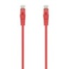 Aisens Cable de Red Latiguillo RJ45 LSZH Cat.6A 500 MHZ UTP AWG24 - 1m - Libre de Halogenos - 10 Gigabit/s - Color Rojo