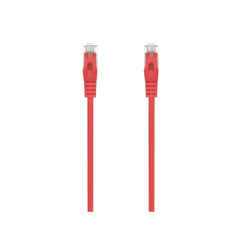 Aisens Cable de Red Latiguillo RJ45 LSZH Cat.6A 500 MHZ UTP AWG24 - 2m - Libre de Halogenos - 10 Gigabit/s - Color Rojo