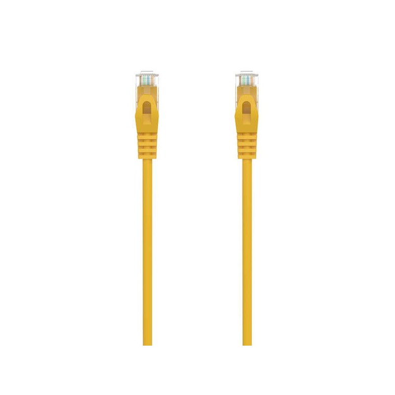 Aisens Cable de Red Latiguillo RJ45 LSZH Cat.6A 500 MHZ UTP AWG24 - 3m - Libre de Halogenos - 10 Gigabit/s - Color Amarillo