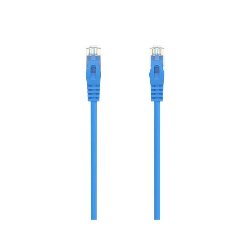 Aisens Cable de Red Latiguillo RJ45 LSZH Cat.6A 500 MHZ UTP AWG24 - 1m - Libre de Halogenos - 10 Gigabit/s - Color Azul